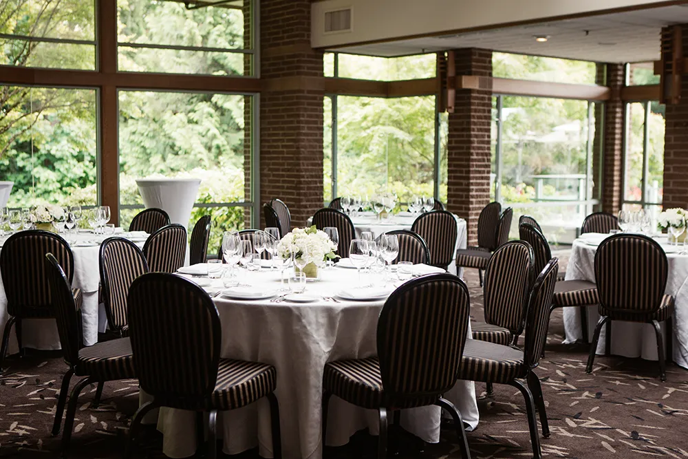 Sunlit event room at Point Grey Golf & Country Club